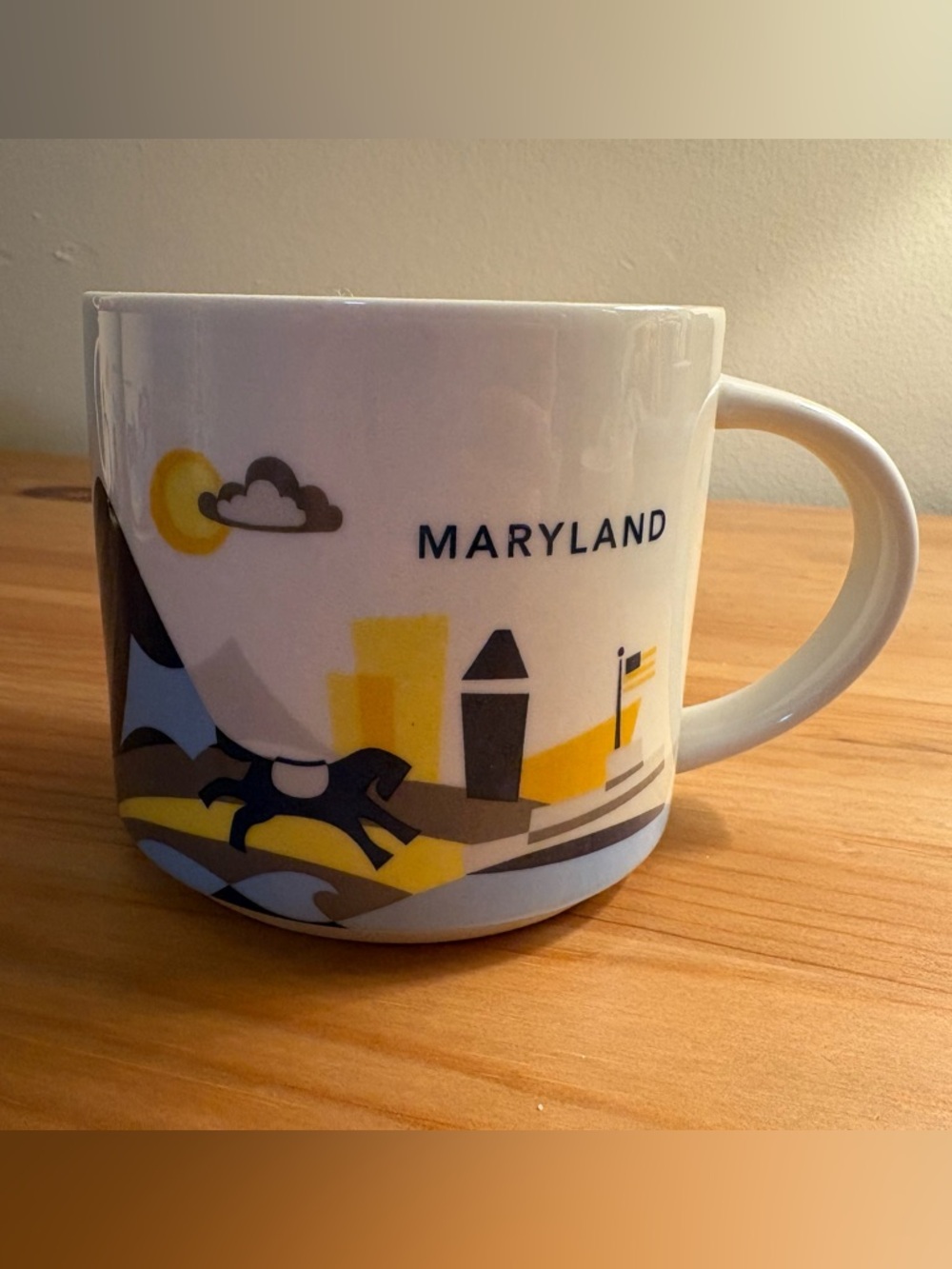 Starbucks You Are Here Maryland Mug - White, Yellow, Black, Blue